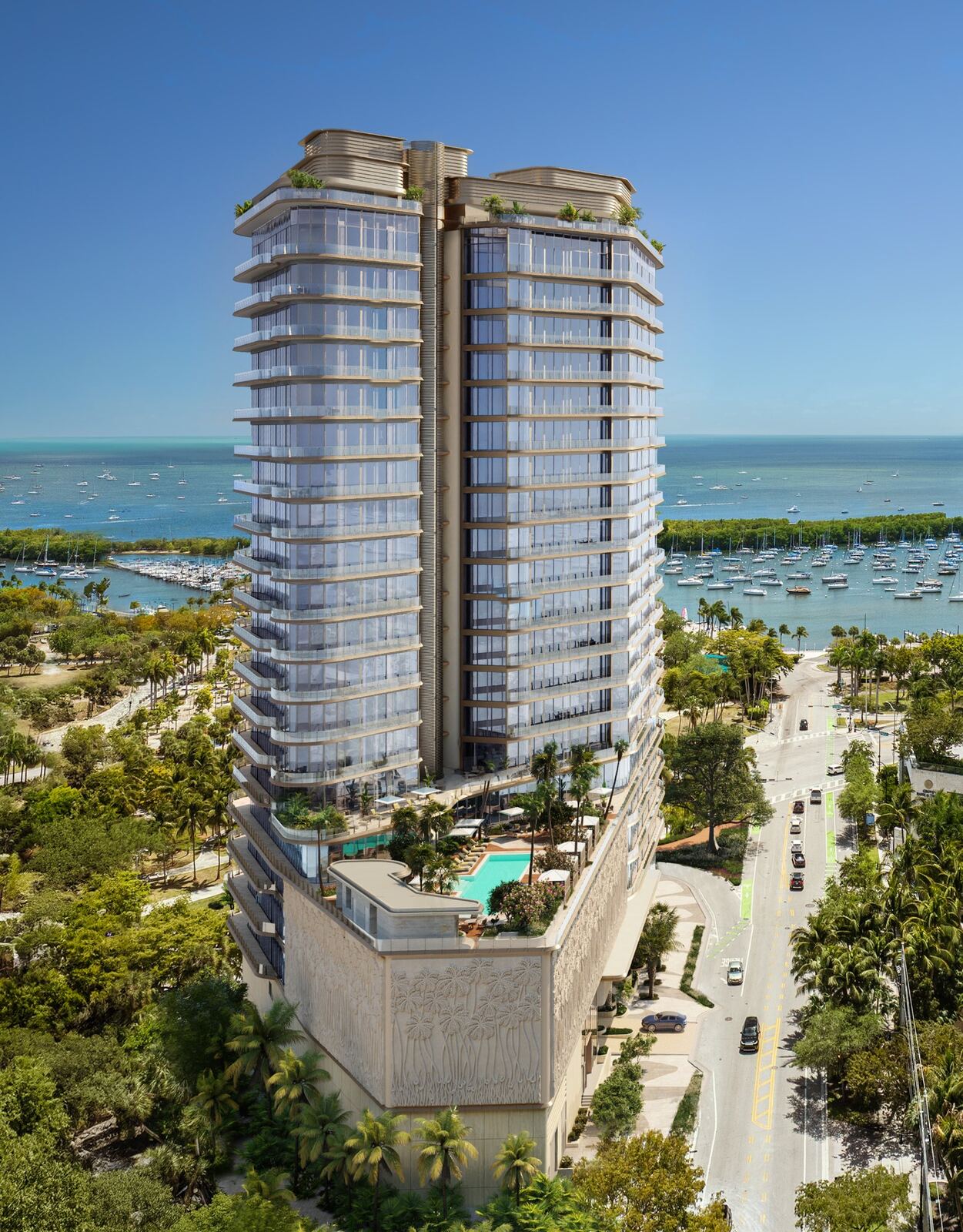 Four Seasons Coconut Grove Pool and Bay View